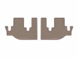 Subaru Ascent Rubber Floor Mats - Rear - WeatherTech - All-Weather - Tan - `19-`26