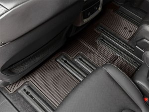 Kia Carnival Rubber Mats - Rear - WeatherTech - All-Weather Floor Mats - Cocoa - `22-`26