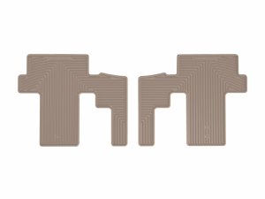 Kia Carnival Rubber Floor Mats - Rear - WeatherTech - All-Weather - Tan - `22-`26 Kia Carnival Rubber Floor Mats - Rear - WeatherTech - All-Weather - Tan - `22-`26