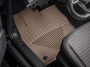 Volkswagen Jetta Floor Mats - Rubber - Front - WeatherTech - All-Weather - Tan - `19-`25