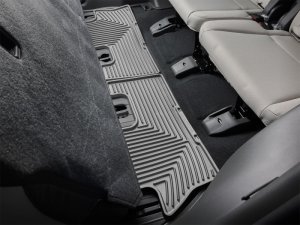 Hyundai Santa Fe Floor Mats - Rubber - Rear - WeatherTech - Grey - `24-`26