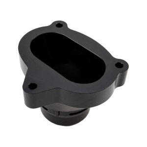 Ford F550 Super Duty Thermostat Housing Kit - Wehrli - Billet Aluminum - Black Anodized - `11-`25