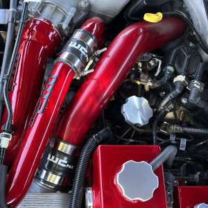 Ford Super Duty Intercooler Pipe Kit - Hot Side - Wehrli - 3 in. High Flow - Flat Black - `15-`25