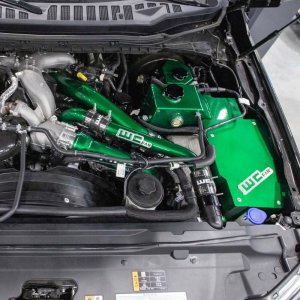 Ford Super Duty Intercooler Pipe - Wehrli - Hot Side 3 in. - Kiwi Green - `15-`25
