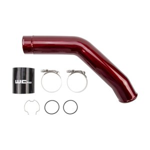 Ford Super Duty Intercooler Pipe - Driver Side - Wehrli - WCFab 3in Hot Side - WCFab Red - `15-`25
