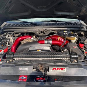 Ford Powerstroke Performance Air Intake - Wehrli - High Flow, 4in - WCFab Red - `03-`07