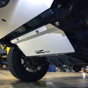GMC Sierra Denali 3500 HD Engine Splash Shield Kit - Wehrli - Lower Splash Shield - Cat Yellow - `11-`19