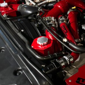 Ford F350 Power Steering Reservoir Cover - Wehrli - Fabricated Aluminum - Fine Texture Black - `17-`26