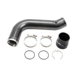 Chevrolet Silverado Intercooler Pipe - Passenger Side - Wehrli - 3.5in High Flow - Gun Metal - `17-`19
