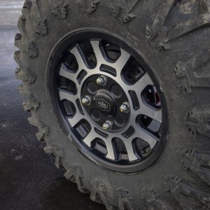 Honda Talon Billet Hub Cap Kit - Wehrli - Black Anodized - `19-`27