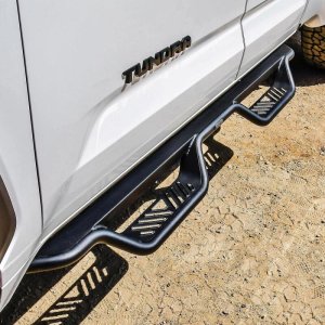 Toyota Tundra Nerf Step Bars - Side - Westin - Outlaw Drop - Textured Black - `22-`27