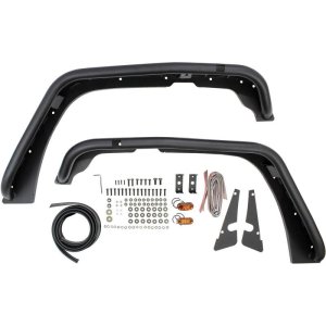 Jeep Wrangler Tube Fenders - Front - Westin - Snyper Tubular - Textured Black - `07-`17