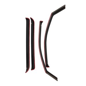 Ford Super Duty In-Channel Wind Deflectors - Front + Rear - Westin - Smoke - `99-`16