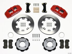 Ford Fiesta Brake Kit - Front - Wilwood - Dynapro 6 with 12.19in Rotors - Red - `11-`27