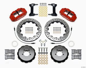 Scion FR-S Brake Kit - Front - Wilwood - Narrow Superlite 6R 12.88in Drilled - Red - `12-`27