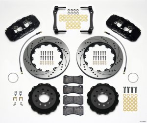 Chevrolet Corvette C7 Brake Kit - Rear - Wilwood - AERO4 + BP-10 Compound Pads + 14.00in SRP Drilled Rotors - `14-`27
