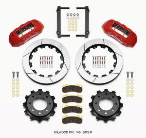 GMC 2500 Brake Kit - Rear - Wilwood - TX6R, 16.00in Rotors, 4.63 Center - Red - `99-`10