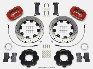 Mazda MX5 Miata Brake Kit - Front - Wilwood - Forged Dynalite, 12.19in Drilled Rotors - Red - `16-`27 Mazda MX5 Miata Brake Kit - Front - Wilwood - Forged Dynalite, 12.19in Drilled Rotors - Red - `16-`27