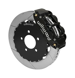 Ford Crown Victoria Brake Kit - Front - Wilwood - Narrow Superlite 6R + 12.88in Slotted Rotors - Black - `03-`11 Ford Crown Victoria Brake Kit - Front - Wilwood - Narrow Superlite 6R + 12.88in Slotted Rotors - Black - `03-`11
