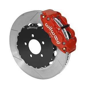 Ford Crown Victoria Brake Kit - Front - Wilwood - Superlite 6R + Slotted GT Rotor - Red - `03-`11 Ford Crown Victoria Brake Kit - Front - Wilwood - Superlite 6R + Slotted GT Rotor - Red - `03-`11
