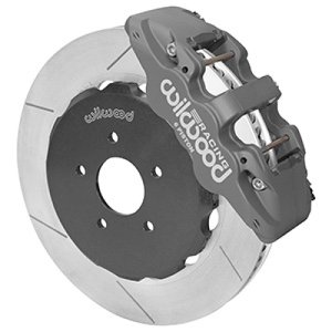 Nissan G35 Brake Kit - Front - Wilwood - AERO6/ST + GT Directional Vane Rotors + Race Compound Pads - Anodized - `03-`09