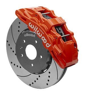 Chevrolet Corvette C7 Brake Kit - Front - Wilwood - SX6R, Lug Drive, 14.00 Rotor, Drilled - Red - `14-`27
