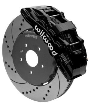 Chevrolet Corvette C7 Brake Kit - Front - Wilwood - SX6R 15in SRP Slotted/Drilled Rotors - Black - `14-`27