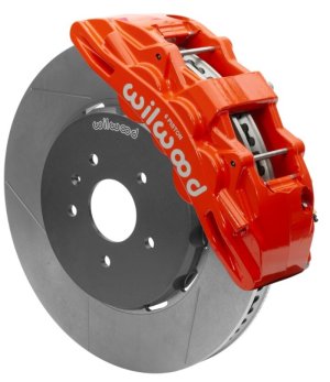 Chevrolet Corvette C7 Brake Kit - Front - Wilwood - SX6R 15in Slotted w/ Lines - Red - `14-`27