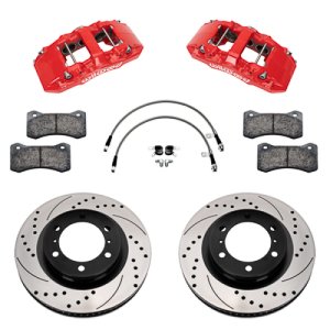 Toyota Tacoma Brake Kit - Front - Wilwood - Aero6-DM Big + 13.38 In SRP Drilled Slotted Rotor/w Lines - `24-`25 Toyota Tacoma Brake Kit - Front - Wilwood - Aero6-DM Big + 13.38 In SRP Drilled Slotted Rotor/w Lines - `24-`25