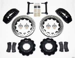 GMC H2 Brake Kit - Front - Wilwood - TC6R, 16.00in Drilled Rotors + BP-10 Pads - `99-`10