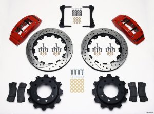 GMC 2500 Brake Kit - Rear - Wilwood - TC6R 16.00in Drilled - Red - `99-`10