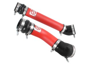 Dodge Trucks Intercooler Tubes - Hot & Cold Side - aFe - Bladerunner 3 IN Aluminum - Red - `94-`02