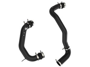Ford Diesel Trucks Intercooler - aFe - BladeRunner 3 IN Aluminum Hot and Cold Charge Pipe Kit - Black - `08-`10