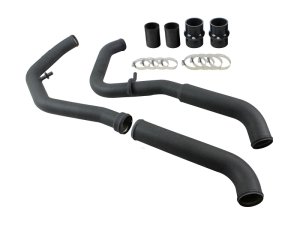 Ford F-150 Intercooler Tubes - Hot Side - aFe - Bladerunner 3 IN Aluminum - Black - `15-`19