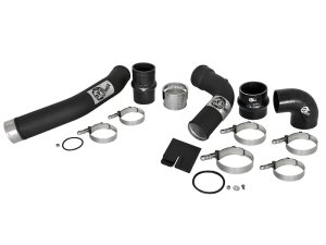 Ford Diesel Trucks Intercooler Tubes - Hot and Cold Side - aFe - Bladerunner 3IN Aluminum - Black - `17-`22