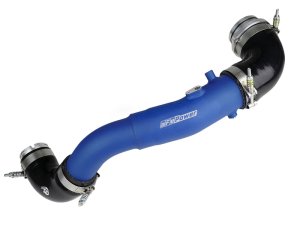 BMW Z4 Hot-Side Charge Pipe - aFe - BladeRunner aluminum 2.5 in to 3 in hot-side; factory-style quick-connect; 1/8 in NPT port - Matte Blue - `20-`25