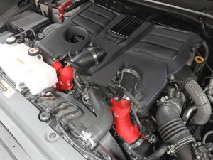 Toyota Land Cruiser Hot Charge Pipe - aFe - BladeRunner 2.5in Aluminum - Red - `22-`25