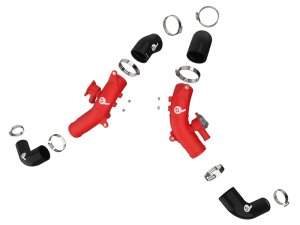 Toyota Land Cruiser Hot Charge Pipe - aFe - BladeRunner 2.5in Aluminum - Red - `22-`25