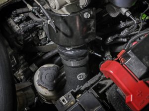 RAM Trucks Intercooler Pipe - aFe - BladeRunner 3.5 IN Aluminum Cold Charge Pipe - Black - `19-`23