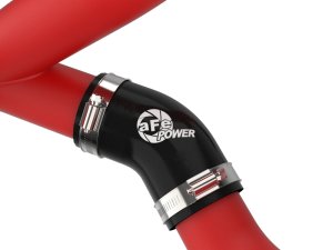 Ford Explorer Hot Charge Pipe - aFe - Bladerunner 2-1/4 IN Aluminum - Red - `20-`23 Ford Explorer Hot Charge Pipe - aFe - Bladerunner 2-1/4 IN Aluminum - Red - `20-`23