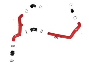 Ford Explorer Hot Charge Pipe - aFe - Bladerunner 2-1/4 IN Aluminum - Red - `20-`23 Ford Explorer Hot Charge Pipe - aFe - Bladerunner 2-1/4 IN Aluminum - Red - `20-`23