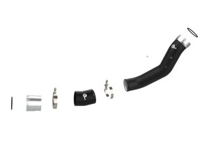 GMC Diesel Trucks Cold Charge Pipe - aFe - BladeRunner 3.5in Aluminum - Black - `24-`25