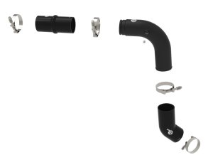RAM Diesel Trucks Intercooler Pipes - aFe - BladeRunner 3in Aluminum Hot Charge Pipe - Black - `25-`26