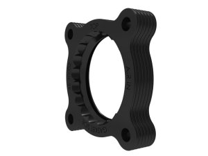 Subaru Outback Throttle Body Spacer - aFe - Silver Bullet Serrated/Helix Design - Black Anodized - `15-`19