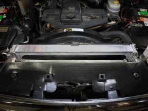 RAM Diesel Trucks Radiator - aFe - BladeRunner Street Series - Brushed Aluminum - `13-`18