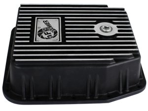 Ford Trucks Transmission Pan - aFe - Pro Series w/ Machined Fins - Black - `94-`08
