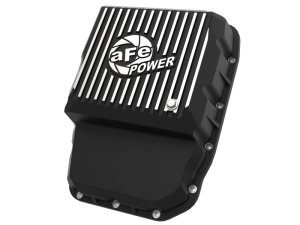 Dodge Trucks Transmission Pan - aFe - Pro Series - Black with Machined Fins - `13-`19