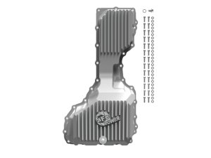 Chevrolet Silverado Engine Oil Pan - aFe - Street Series w/ Machined Fins - Raw - `20-`25