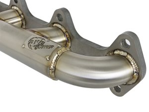 Dodge Diesel Trucks Performance Exhaust - aFe - Twisted Steel 304 Stainless Steel Header w/ T4 Turbo Manifold - `03-`07
