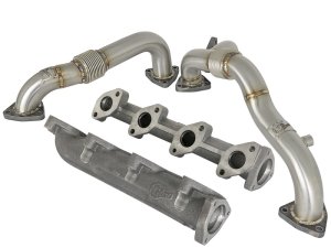 Ford Diesel Trucks Performance Exhaust - aFe - Twisted Steel 304 Stainless Steel Power Package - `08-`10